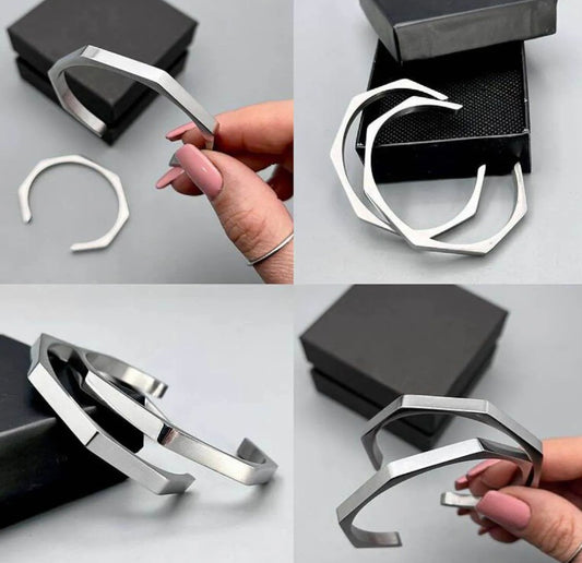 Geometric Stainless Steel Bracelet